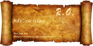 Róza Olga névjegykártya