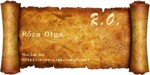 Róza Olga névjegykártya