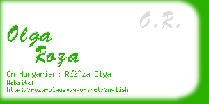 olga roza business card